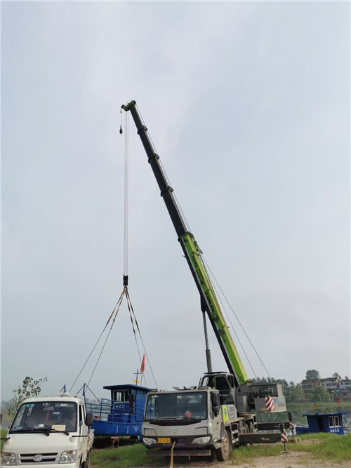 天台县桥梁建设吊装案例